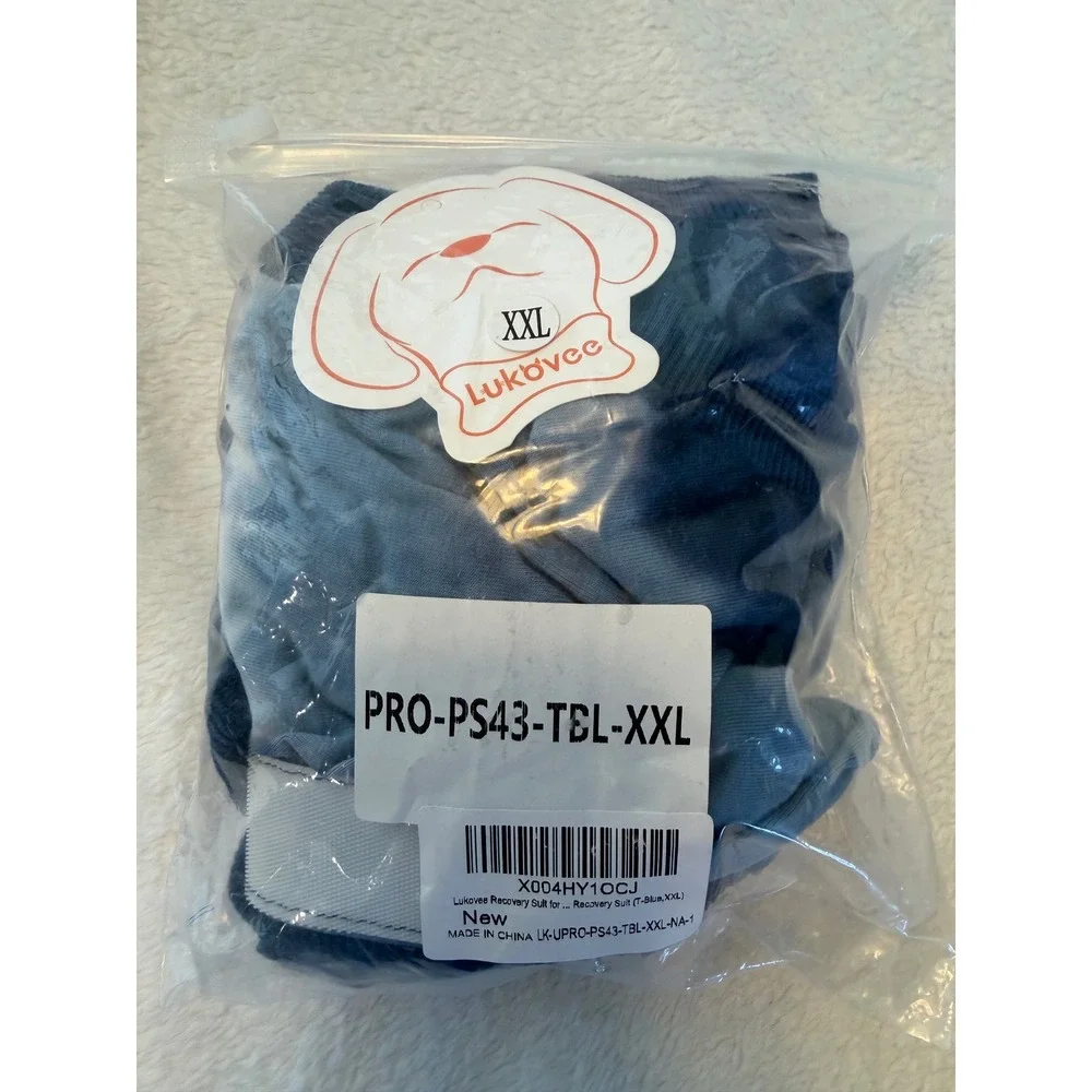 Lukovee Dog Recovery Suit Blue Tie Dye XXL Surgery Vest PRO-PS43-TBL-XXL